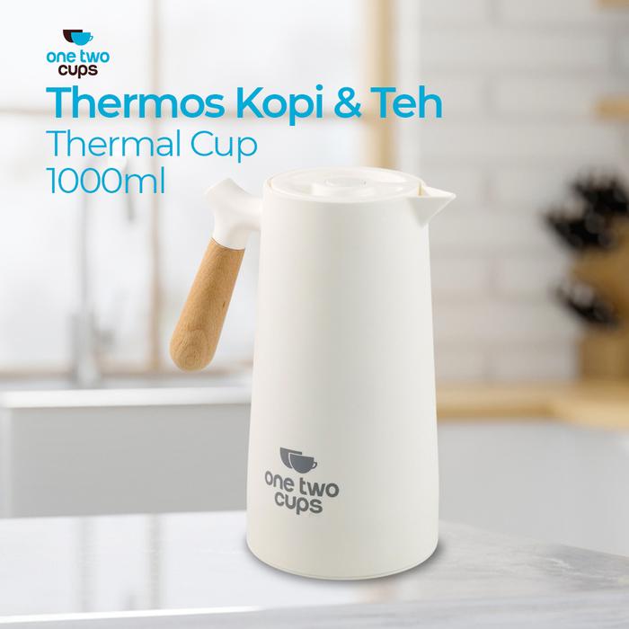 Gambar Teko Termos Air Panas Vacuum Jug Flask 1L - LS-029 - White dari Bhemo store undefined Tokopedia