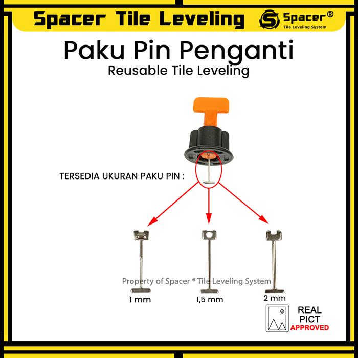Gambar 1 MM PIN (saja) PENGANTI REUSABLE TILE LEVELING dari Spacer-Tile Leveling undefined Tokopedia