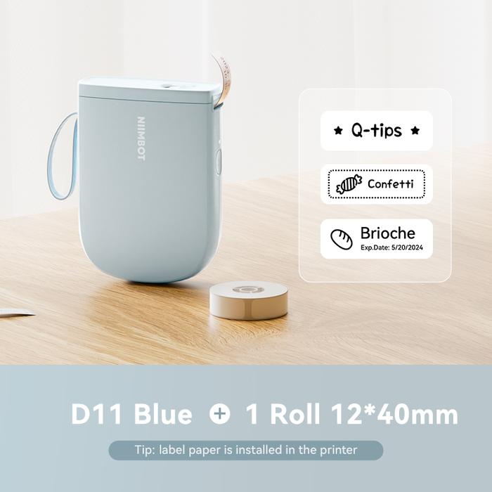 Gambar NIIMBOT D11 Printer label termal mesin label portabel Bluetooth nirkabel tanpa tinta rumah versi upgrade HD 300DPI - D11_H Biru dari Niimbot Official Shop undefined Tokopedia