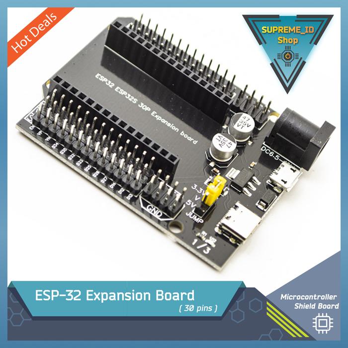 Gambar ESP32 ESP-32 Wireless Wifi Bluetooth Microcontroller Expansion Terminal Shield Dev Board Devkit Adapter 38 pin 30 pin GPIO - 30pin Exp Board dari Supreme ID undefined Tokopedia