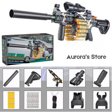 Gambar [NEW] Mainan Tembak-tembakan Anak Model Sistem Kokang Bahan Plastik Peluru Soft Bullet - Hijau dari Aurora's Store ID undefined Tokopedia