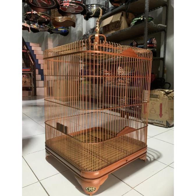 Gambar PROMO !! SANGKAR/KANDANG MURAI OVAL JATI CMS EKOR PANJANG - Coklat Natural dari ClowdStore undefined Tokopedia