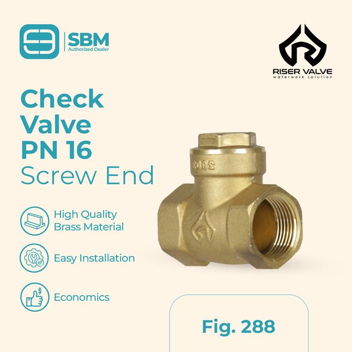 Bul Check Risers Jual Check Valve RISER Class PN16 Screwed End, Fig. 288 - 1/2 ...