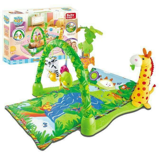 Jual Best seller_ Baby Gift Rain Forest Play Gym Play Mat TOY54