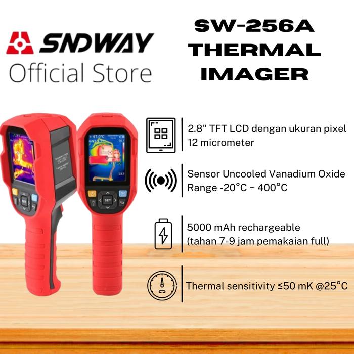Gambar SNDWAY Thermal Imager Kamera Termal Suhu Temperatur SW-256A/8120S - SW-256A dari SNDWAY INDONESIA undefined Tokopedia