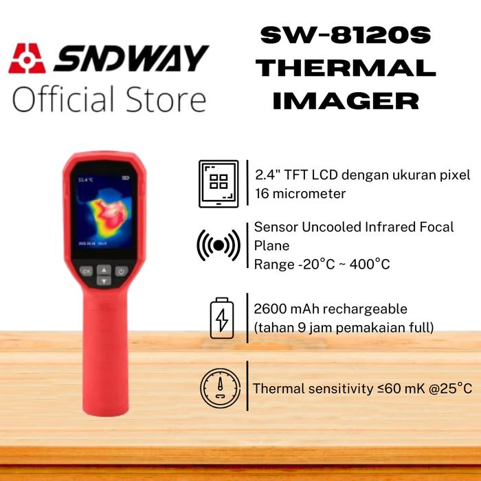 Gambar SNDWAY Thermal Imager Kamera Termal Suhu Temperatur SW-256A/8120S - SW-8120S dari SNDWAY INDONESIA undefined Tokopedia