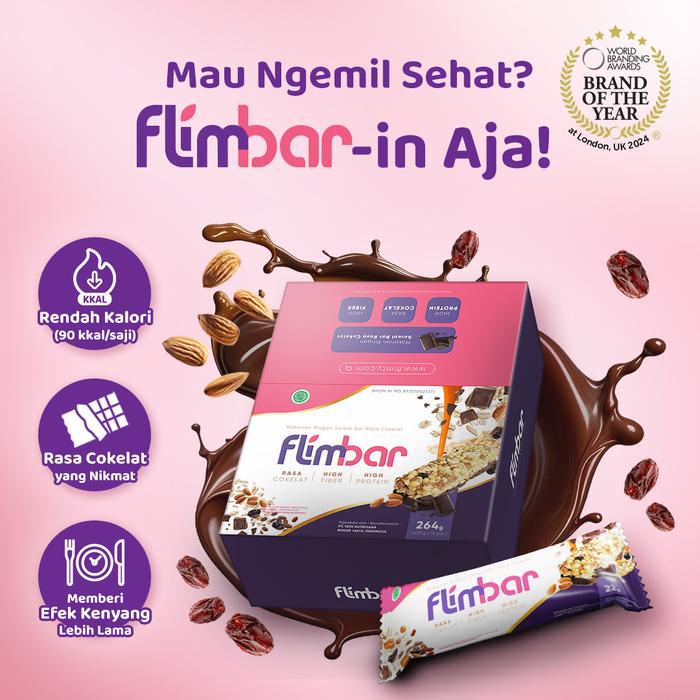 Gambar Flimbar snack sehat rasa Coklat by Flimty - 1 box isi 12 dari Flimty Fiber undefined Tokopedia