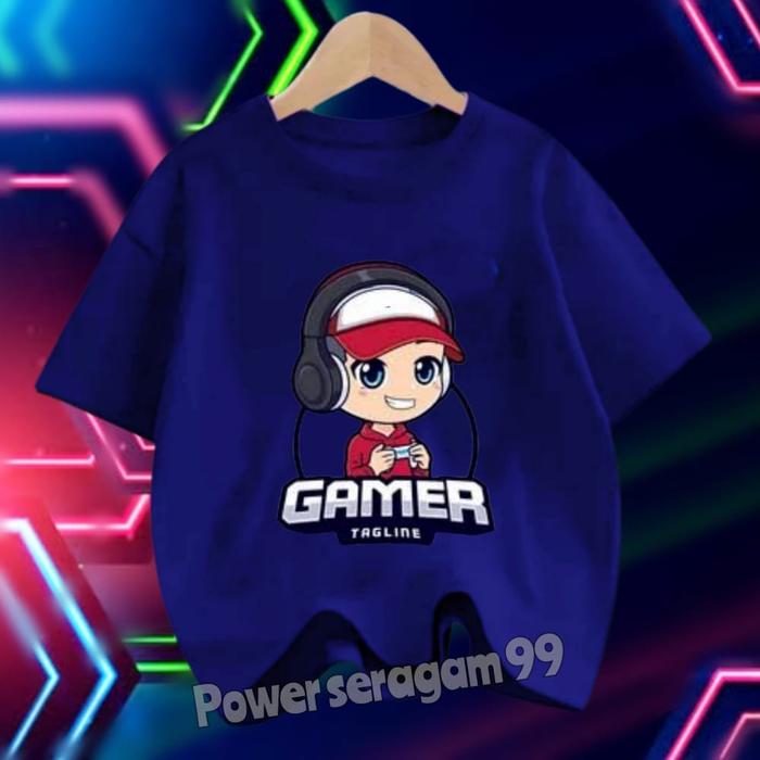 Gambar Baju Kaos Anak Laki Laki 2-15 Tahun Motif Karakter GAMERS Bahan Katun - Navy, S dari MASTER WATCH99 undefined Tokopedia