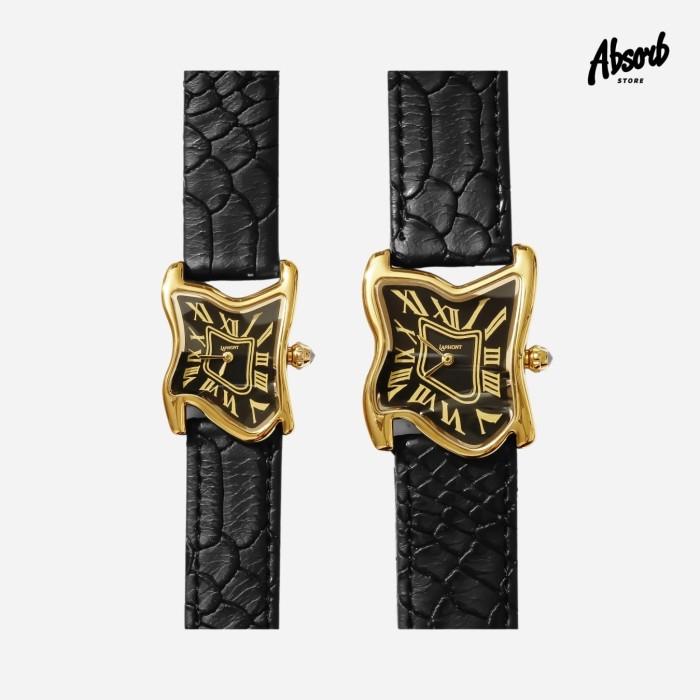 新品未使用 LAPHONT SQUARE MELTING WATCH BLACK Jual Laphont Square Melting Watch Black Dial Edition - Small