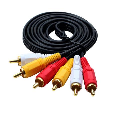 Gambar KABEL RCA 3 TO RCA  / VIDEO AV / KABEL MERAH PUTIH KUNING 1,5 METER 3 METER - 1,5m dari TheR Comp undefined Tokopedia