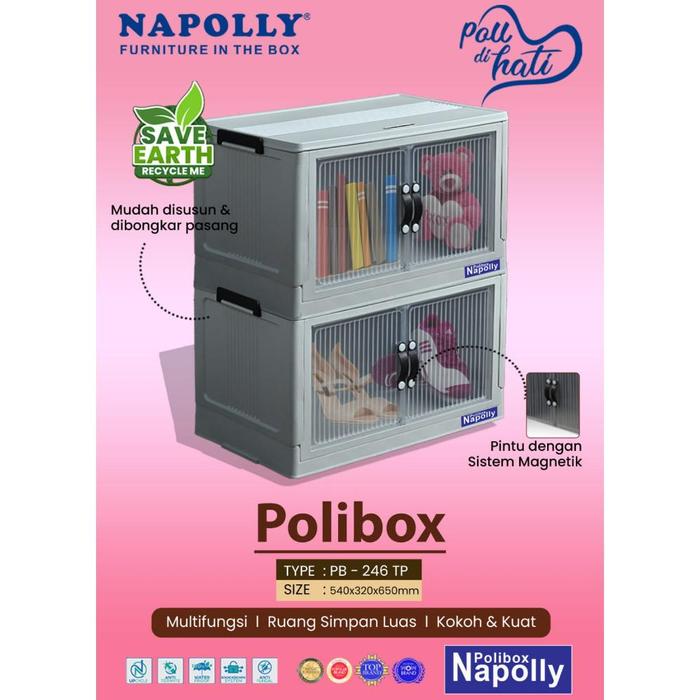 Gambar LEMARI PAKAIAN PLASTIK NAPOLLY POLIBOX LOCKER BOX PINTU TRANSPARAN 6 LACI 9 LACI 6 PINTU 9 PINTU - PB-246-TP dari Jerome StoreId undefined Tokopedia