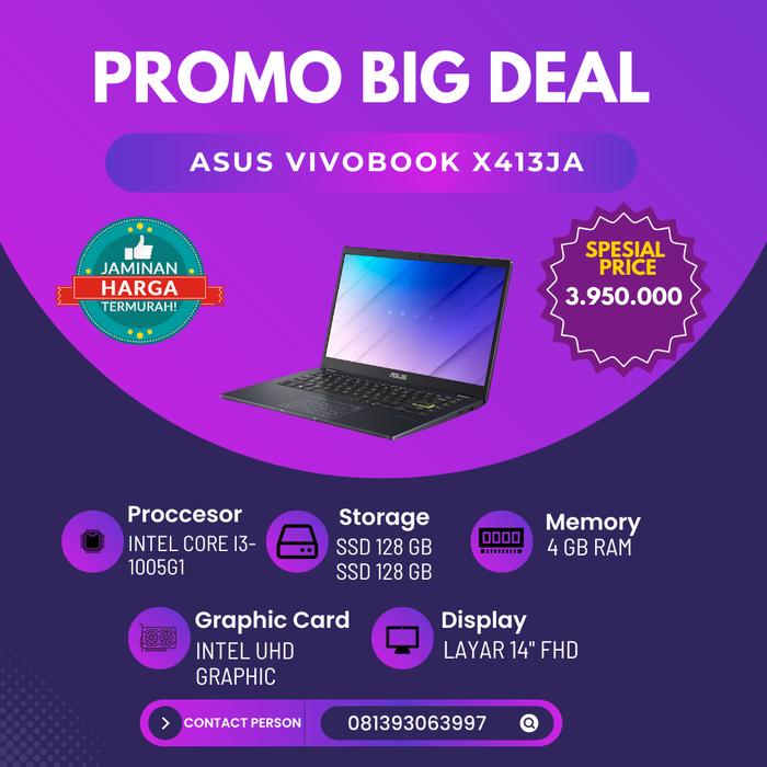 Vivobook X413ja Asus Vivobook Ultra 14 I3 Jual ASUS VIVOBOOK