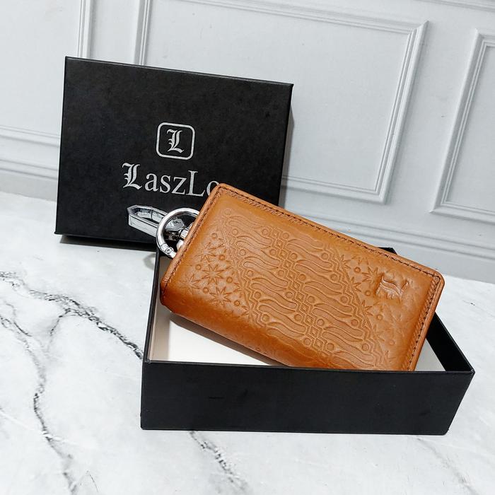 Gambar Dompet kunci mobil kulit sapi Laszlo batik pattern LZ291L genuine leather - Bricks batik dari Fiorenza Bags undefined Tokopedia