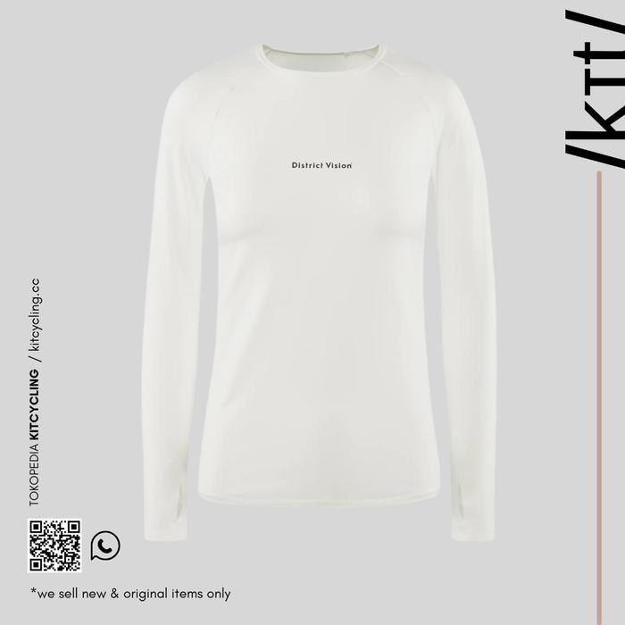 Gambar District Vision Women's Lightweight Long Sleeve Fitted Tee - Lunar White, S dari KitAthletic undefined Tokopedia
