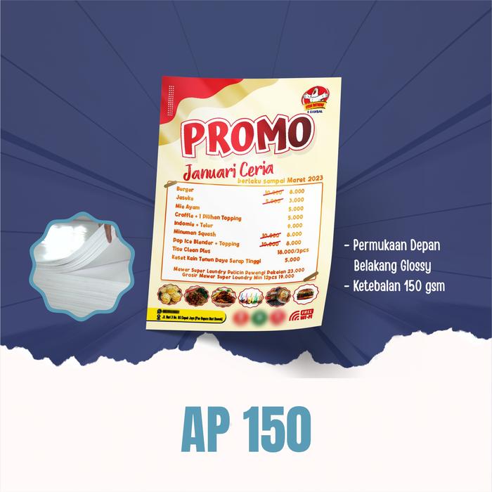 Gambar [Cetak Bolak Balik] Brosur Premium Ukuran A4 / Brosur Lipat Free Design Murah Bahan Art Paper dan HVS - AP 150 Gsm, 1 SS+Siap Cetak dari NGEprint Digital Indonesia undefined Tokopedia