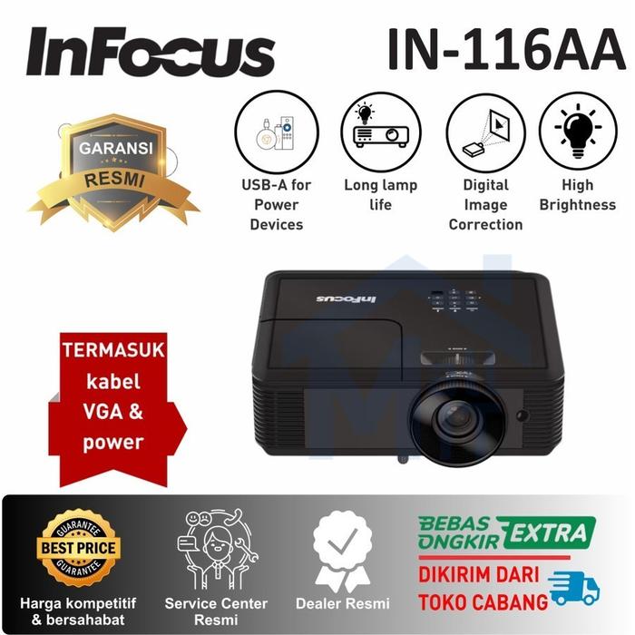 Gambar Projector InFocus IN116AA Wxga 3800 Ansi Lumens HDMI VGA - INFOCUS dari Pazcom undefined 2 Tokopedia