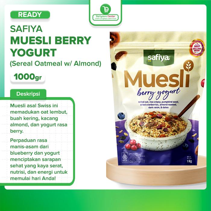 Gambar Muesli Berry Yogurt Safiya-Sereal Oatmeal With Almond-Sarapan sehat premium - 1 kg dari dailycare center undefined Tokopedia