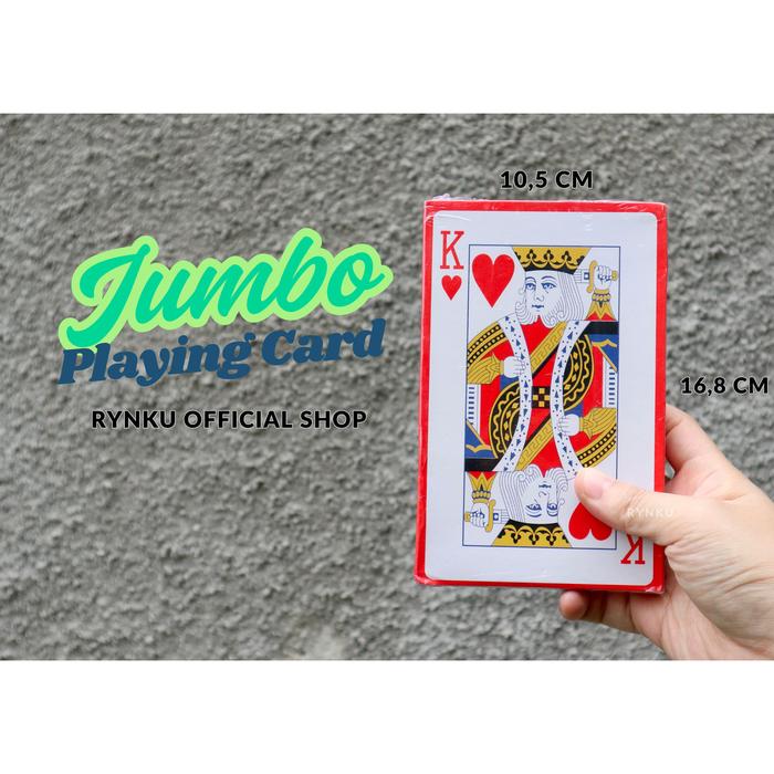 Gambar Kartu Remi Jumbo Untuk Stage Magic - Big Playing Card - 10,5 Cm X 16,8 Cm - Lebih Mudah Di Lihat Dari Jauh dari Rynku Shop undefined Tokopedia