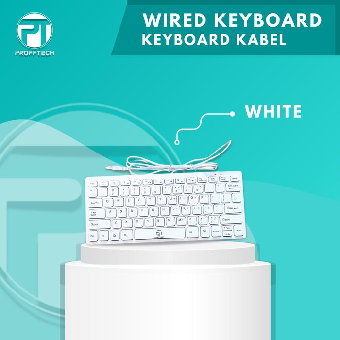 Gambar Keyboard Mini Kabel USB. Original ProffTech. (Biru) - Putih dari ProffTech Indonesia undefined Tokopedia