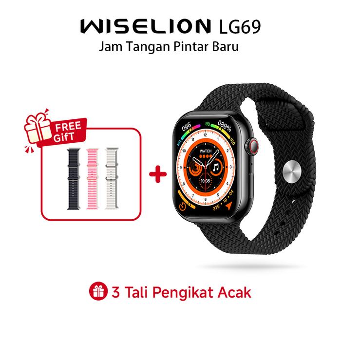 Gambar WISELION Smartwatch LG69 Promax - Jam Tangan Pintar Multifungsi dengan Fitur Kesehatan & Olahraga Terbaru - Hitam dari Wiselion.AI undefined Tokopedia