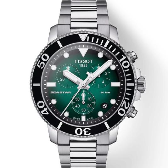 Gambar Tissot Seastar 1000 Quartz Chronograph Jam tangan pria Original T120.417.11.091.01 - Hijau dari De Outlets 99 undefined Tokopedia