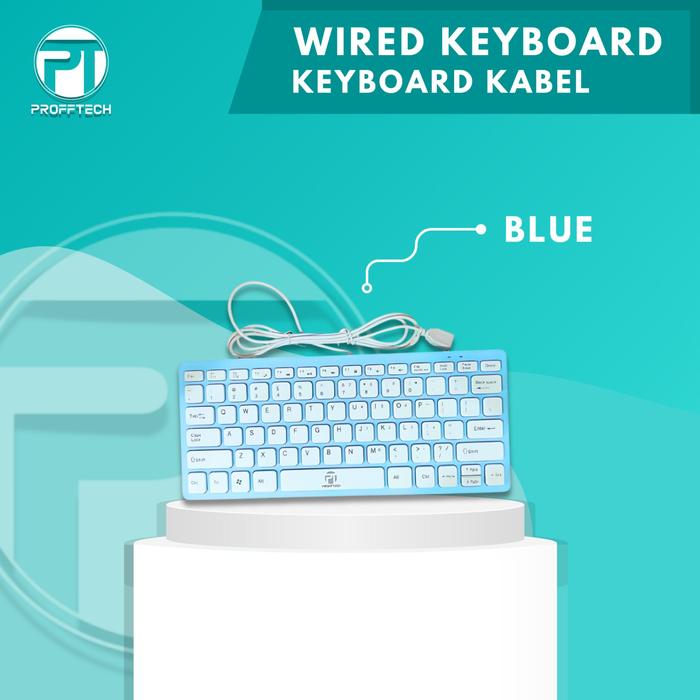 Gambar Keyboard Mini Kabel USB. Original ProffTech. (Biru) - Biru Muda dari ProffTech Indonesia undefined Tokopedia