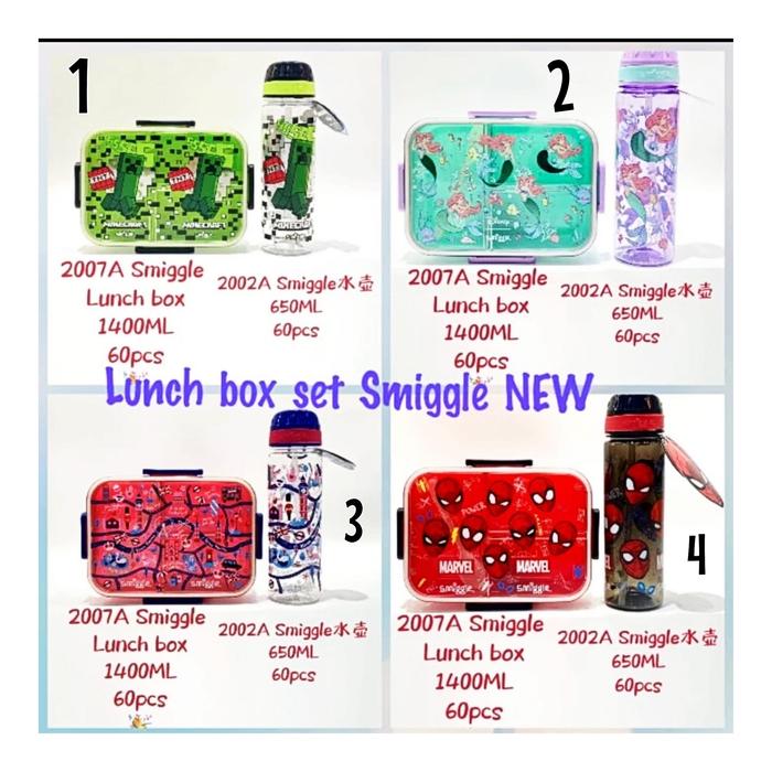 Gambar TEMPAT MAKAN ANAK SMIGGLE LUNCH BOX SET OMPRENG KARAKTER LUCU BPA FREE BOTOL MINUM 650ML LUNCH BOX 1400ML dari Sanjaya toys tgr undefined Tokopedia