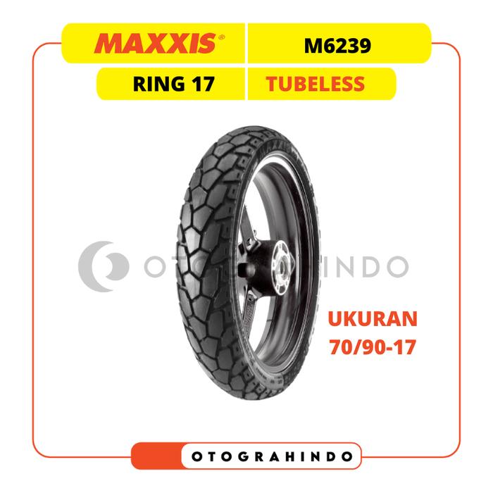 Gambar Ban Luar Motor Maxxis M6239/M6240 Dual Purpose Ring 17 Tubeless - 70/90-17 dari otograhindo undefined Tokopedia