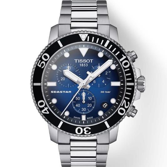 Gambar Tissot Seastar 1000 Quartz Chronograph Jam tangan pria Original T120.417.11.041.01 - Biru dari De Outlets 99 undefined Tokopedia