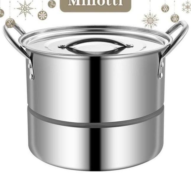 Gambar POT STEAMER PANCI KUKUS 24/26/28/30CM PANCI DANDANG KUKUS STAINLESS STEEL STOCK POT STEAMER STAINLESS DANGDANG JAWA DANDANG KUKUS DANDANG MAXIM PANCI SET PANCI KUKUSAN STAINLESS STEEL DANDANG KUKUS ENAMRL PANCI DANDANG STAINLESS STEEL TEBAL (KMLN) - 30CM dari KAMULYANAN undefined Tokopedia