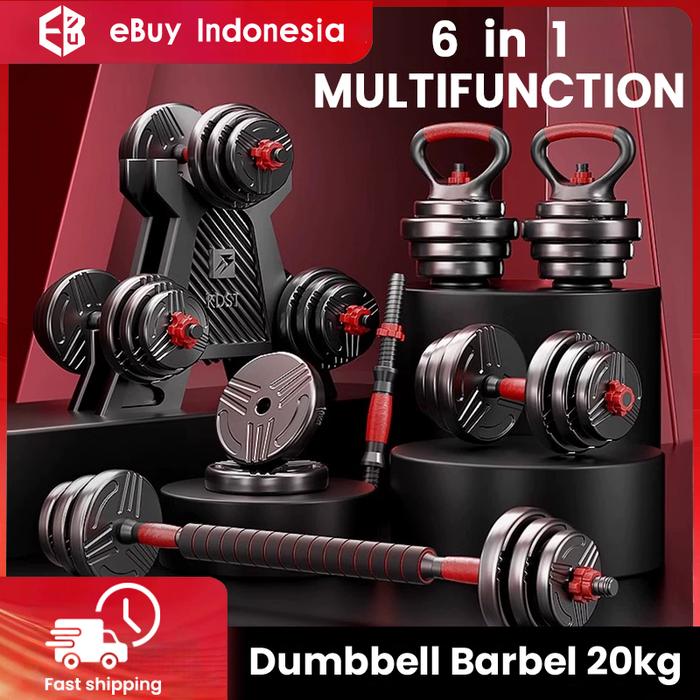 eBuy Dumbell Set 20KG Barbel Set Alat Olahraga Rumahan Premium