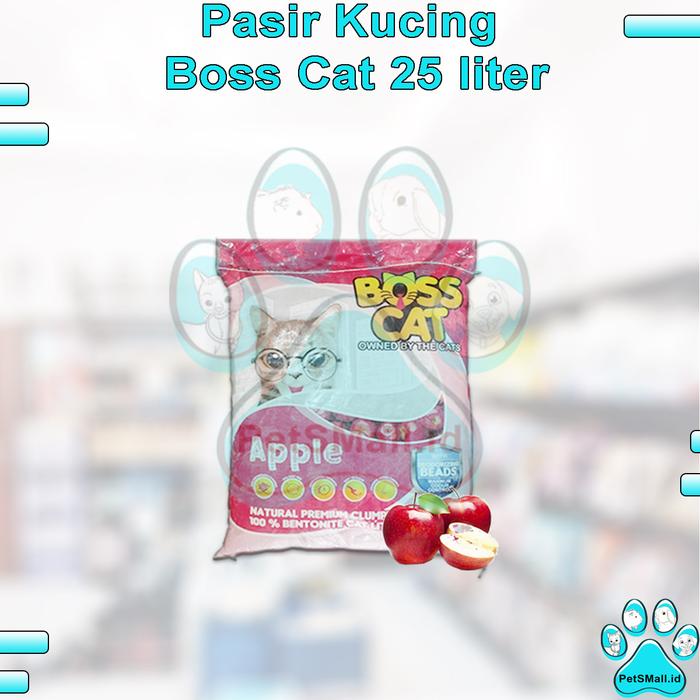 Gambar Pasir Kucing BOSSCAT 25L -Pasir Gumpal Wangi Bos Cat 25 L / 20 kg - APPLE dari PetSMall.ID undefined Tokopedia