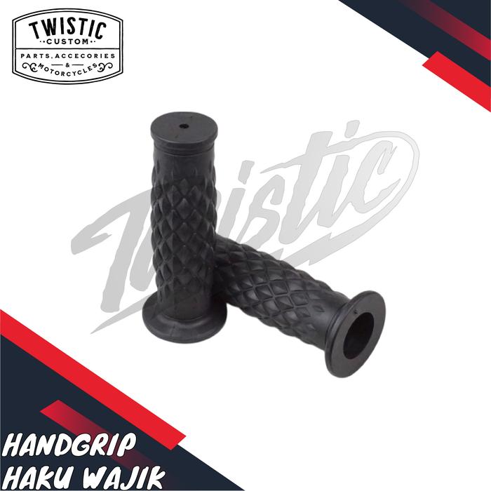 Gambar Handgrip Grip Gas Haku Wajik Motor W175 XSR 155 Harley Triumph Benelli PE 250 EFI EVO 200 V250 SM V16 Benda V252 C Morbius 250 TVS Ronin Royal Enfield Interceptor 650 Classic 350 500 Hunter Meteor 350 Vespa Honda Stylo Scoopy Yamaha Fino Fazzio - Hitam, 7/8"-22mm dari TWISTIC CUSTOM undefined Tokopedia