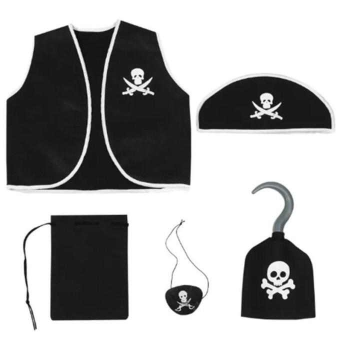 Gambar 5PCS KOSTUM BAJAK LAUT ANAK COSPLAY HALLOWEN PARTY KOSTUM BAJAK LAUT PIRATE CAPTAIN HAT SKULL TOPI BAJAK LAUT HALLOWEEN JACK SPARROW (ASTON) - 5PCS/Set dari ASTON PLUS undefined Tokopedia