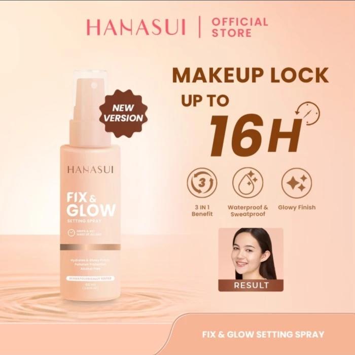 Gambar Hanasui Fix & Glow Setting Spray 60ml - Face mist wajah dari D.Whale Cos NEW undefined Tokopedia