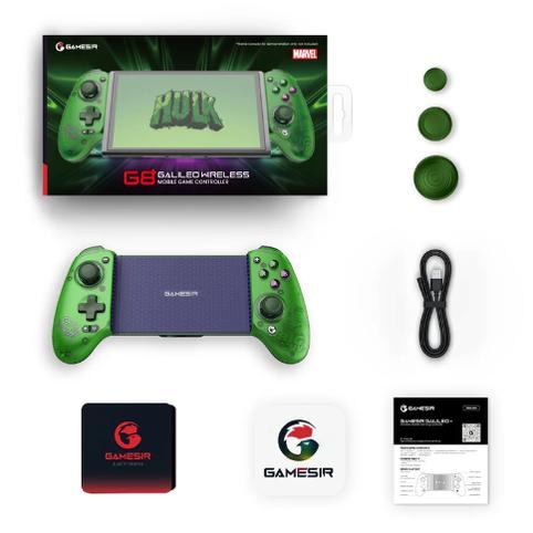 Gambar GameSir G8+ Plus Galileo Bluetooth Mobile Hulk Thanos Limited Edition Gaming Controller Hall Effect Stick for Android iOS PC Switch - Hulk Edition, Garansi 3 Bulan dari GAMESIR Official Store undefined Tokopedia