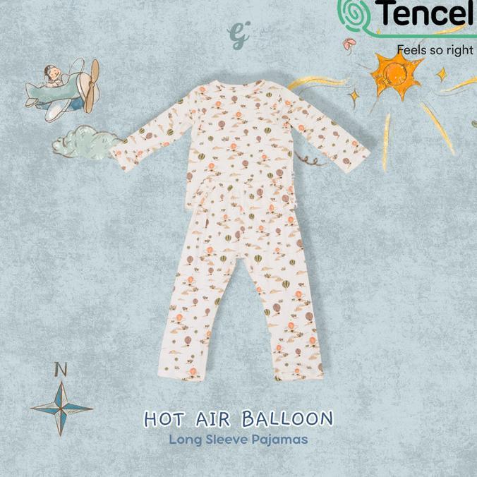 Gambar Little Gee Piyama Lengan Panjang TENCEL Skyward Anak Bayi 1 - 5 Tahun gratis ongkir - Hot Air Balloon, 1-2Y dari Beby Storeee undefined Tokopedia