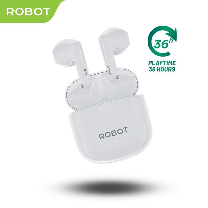 Gambar Robot Wireless Earphone Airbuds T60 Original TWS Bluetooth Garansi 1th - WHITE dari specialdealshop undefined Tokopedia