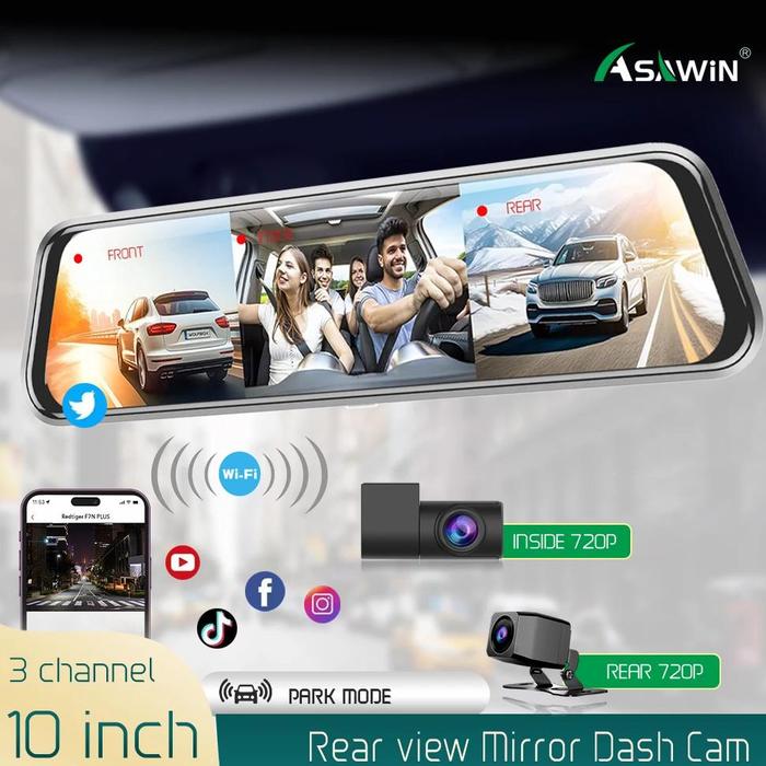 Jual Best Camera Wifi 10 Inch Rear View Mirror Dash Cam Ways