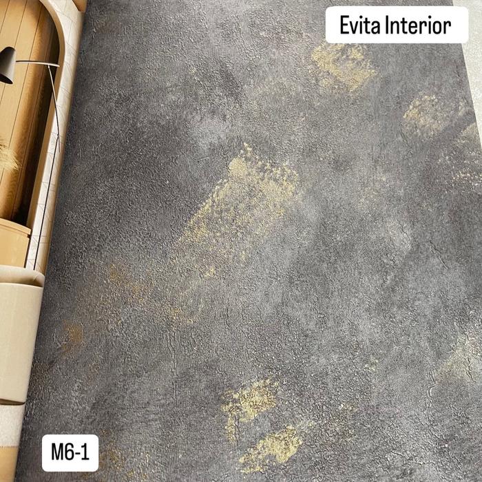 Gambar Wallpaper Vinyl Premium Motif ruang tamu kamar warna coklat cream coksu silver - M6-1 dari evitainteriorid undefined Tokopedia