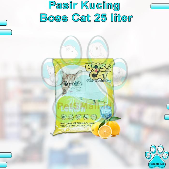 Gambar Pasir Kucing BOSSCAT 25L -Pasir Gumpal Wangi Bos Cat 25 L / 20 kg - LEMON dari PetSMall.ID undefined Tokopedia