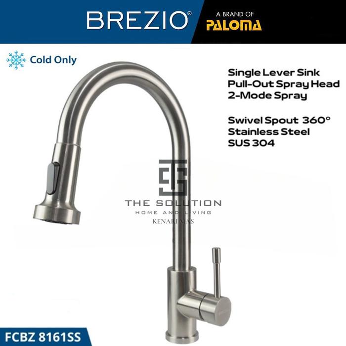 Gambar Kran Air BREZIO FCBZ 8161 Series Wastafel Cuci Piring Fleksible Dapur Keran Angsa Dingin Aja Meja - Stainless dari The Solution Kenari Mas undefined Tokopedia