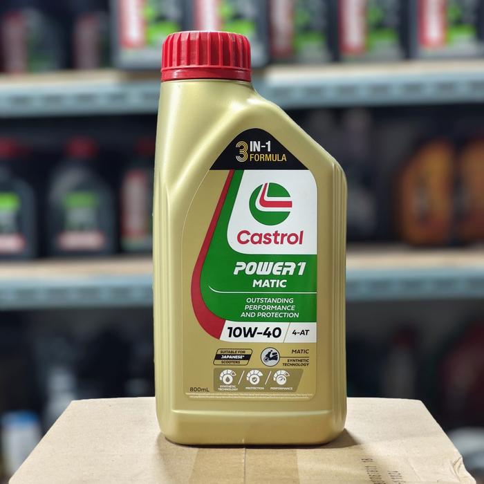 Gambar OLI MOTOR MATIC OIL CASTROL POWER 1 SCOOTER 10W40 4T FULL SYNTHETIC 100% API SP (TEKNOLOGI TERBARU) 3 IN 1 FORMULA Asli - TANPA GARDAN dari Lestari Motor 2 undefined Tokopedia