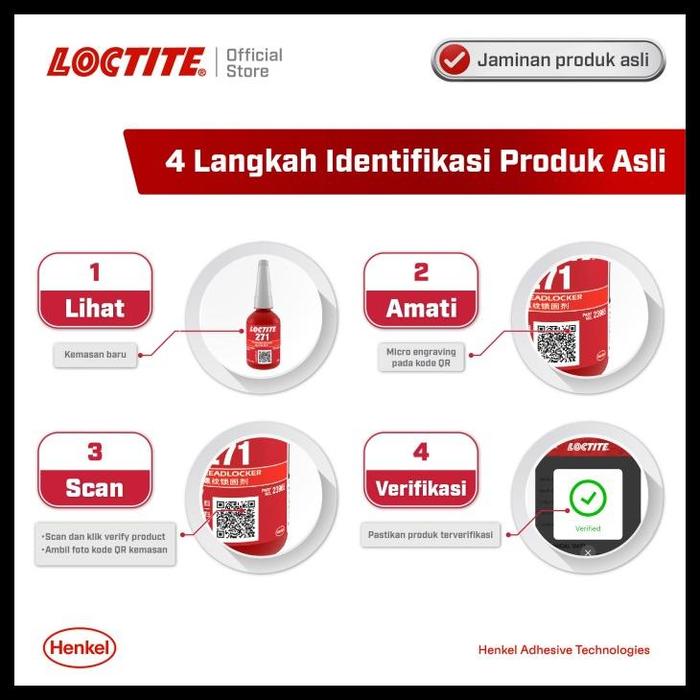 Gambar Henkel Loctite 271 Threadlocker Lem Baut 10 Ml dari Garage5T undefined Tokopedia