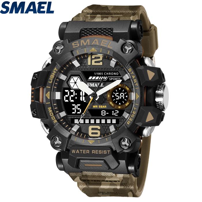 Gambar SMAEL 8072 Jam Tangan Elektronik Sport Multifungsi Anti Air dan Bercahaya dalam Gelap untuk Pria - Kuning muda  MC dari SMAEL_INDONESIA undefined Tokopedia