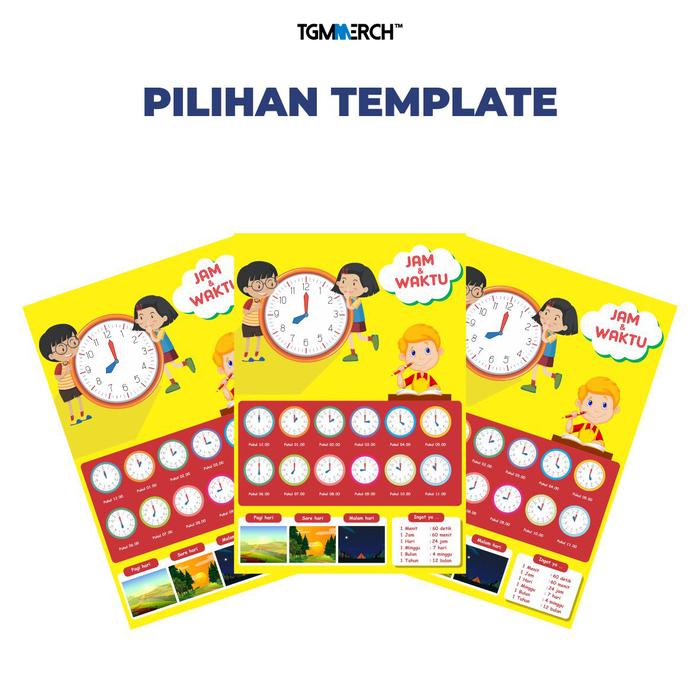 Gambar Poster Edukasi Anak Balita | Poster Pendidikan |Poster Dinding | Murah - JAM WAKTU, LAMINASI dari Tgm Merch undefined Tokopedia