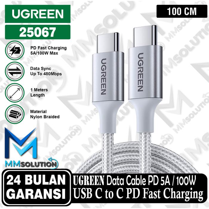 Jual UGREEN Kabel Data USB Type C to Type C PD Fast Charging 5A / 100W ...