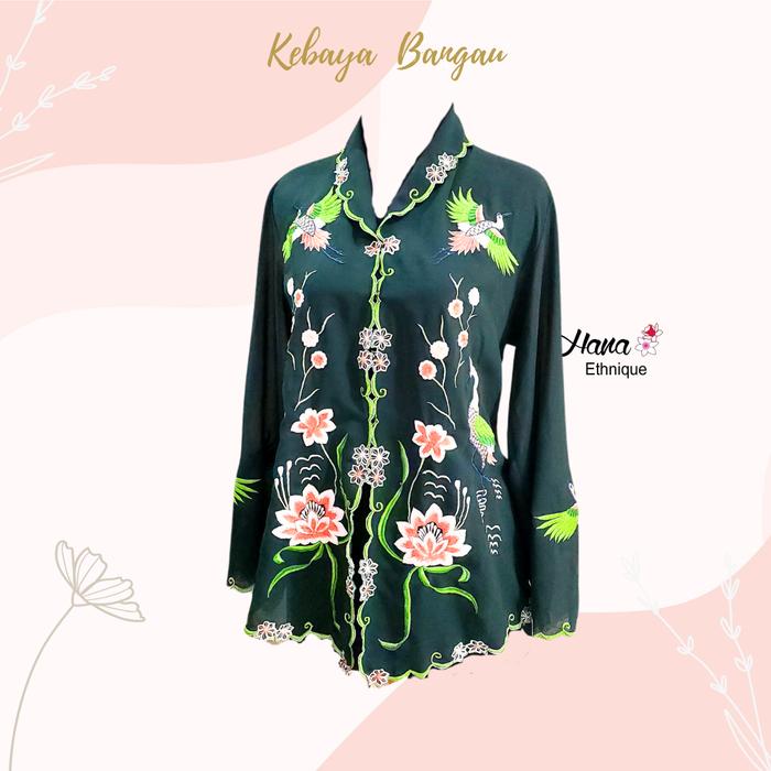 Gambar Hana Ethnique - Kebaya Bordir Bangau Ceruti - Kuning, 2XL dari Hana Ethnique ID undefined 5 Tokopedia