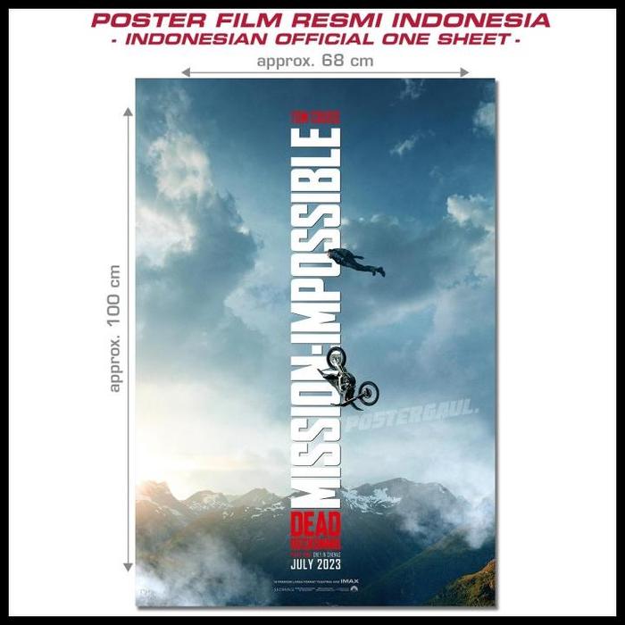 Gambar Poster Film Mission Impossible Dead Reckoning Part 1 - Advance 1 Sheet dari MOVIEMOOD undefined Tokopedia