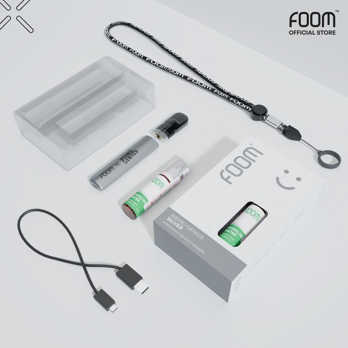 Gambar FOOM POD X WEIRD GENIUS BUNDLING LIQUID 15ML - Silver dari Foom Store Manado undefined Tokopedia